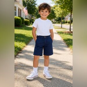 Joules Chino Collection Boy’s Navy Chino Shorts US 4 Cotton Modal Blend